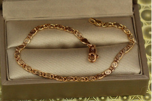 Браслет Xuping Jewelry улитка 17 см 3 мм золотистий