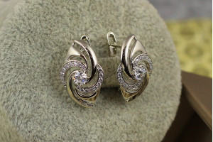 Сережки Xuping Jewelry водовір 2 см сріблясті
