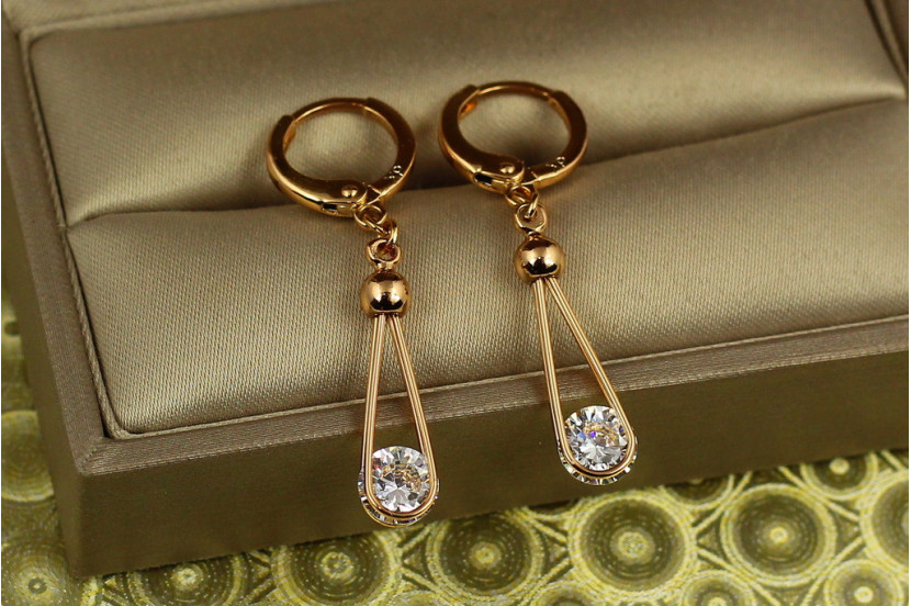 Сережки Xuping Jewelry підвіски вокал 4 см золотисті
