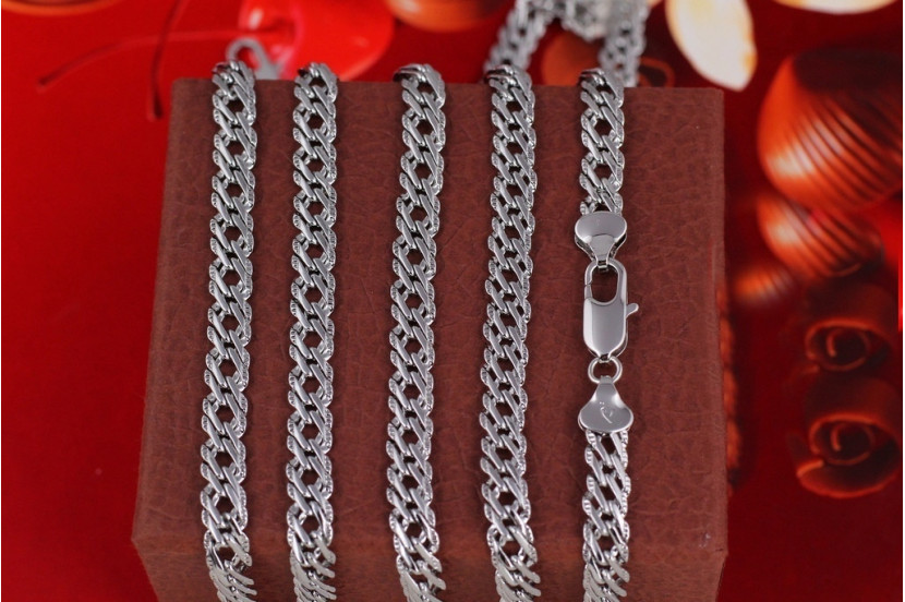 Ланцюг Xuping Jewelry ромб з огранюванням 50 см 6 мм сріблястий