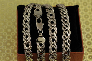 Цегла Xuping Jewelry ромб з огранюванням 60 см 10 мм сріблястий