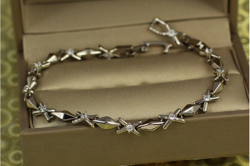 Браслет Xuping Jewelry рейтинг 17,5 см 4 мм сріблястий