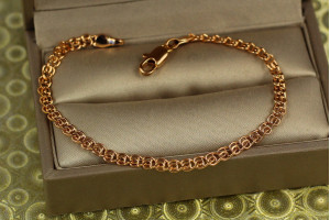 Браслет Xuping Jewelry підвійний лав 17 см 3,5 мм золотистий