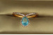 Кільце Xuping Jewelry Попелюшка з блакитним каменем р 19 золотисте