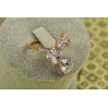 Кільце Xuping Jewelry Марсель з білим каменем розсувне р 18 золотисте