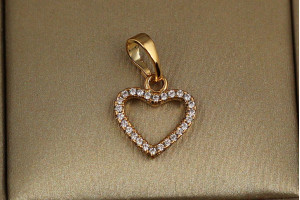 Кулон Xuping Jewelry обідок серце 1,3 см золотистий