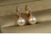 Сережки Xuping Jewelry юність з перлиною 2 см золотисті