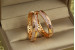 Сережки кільця Хuping Jewelry кубічна парабола 2.5 см золотисті