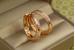 Сережки кільця Хuping Jewelry кубічна парабола 2.5 см золотисті