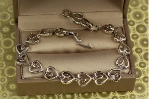 Браслет Xuping Jewelry Добре серце 19,5 см 9 мм сріблястий