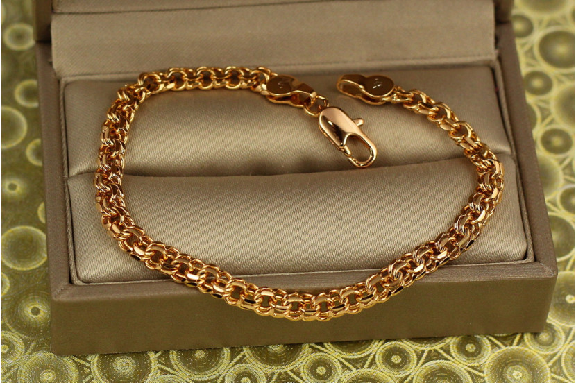 Браслет Xuping Jewelry круглий бісмарк 17 см 4 мм золотистий
