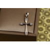 Хрестик Xuping Jewelry із закругленими краями з фіанітами 2,4 см золотистий