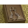 Сережки Xuping Jewelry підвіски завитки 4.5 см сріблясті