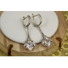 Сережки підвіски Xuping Jewelry шальний ромб 4,5 см золотисті
