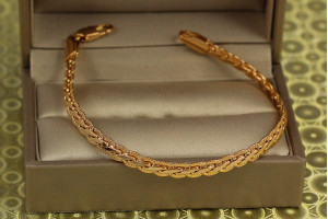 Браслет Xuping Jewelry кіска 17 см 4 мм золотистий