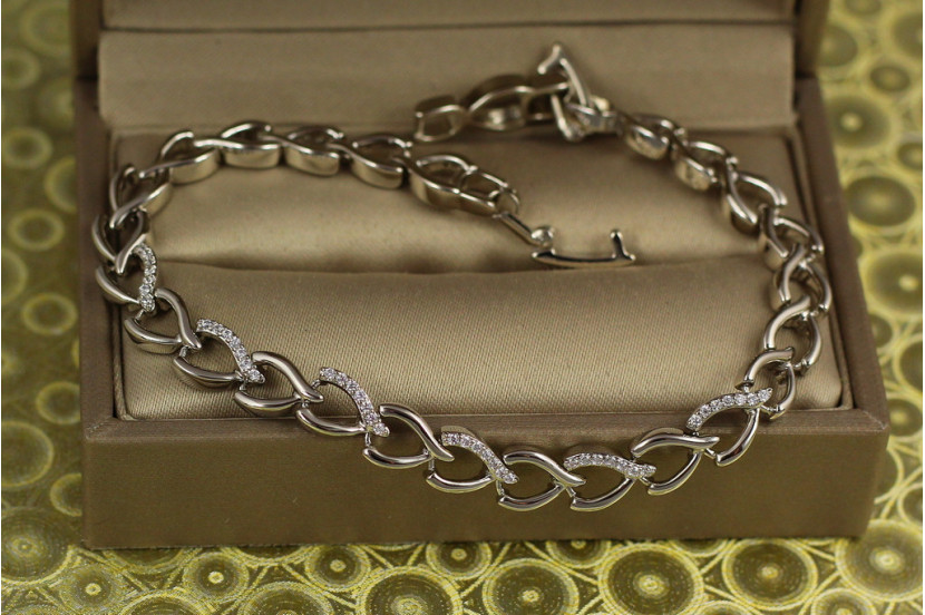 Браслет Xuping Jewelry лицьова петля 17,5 см 5 мм сріблястий