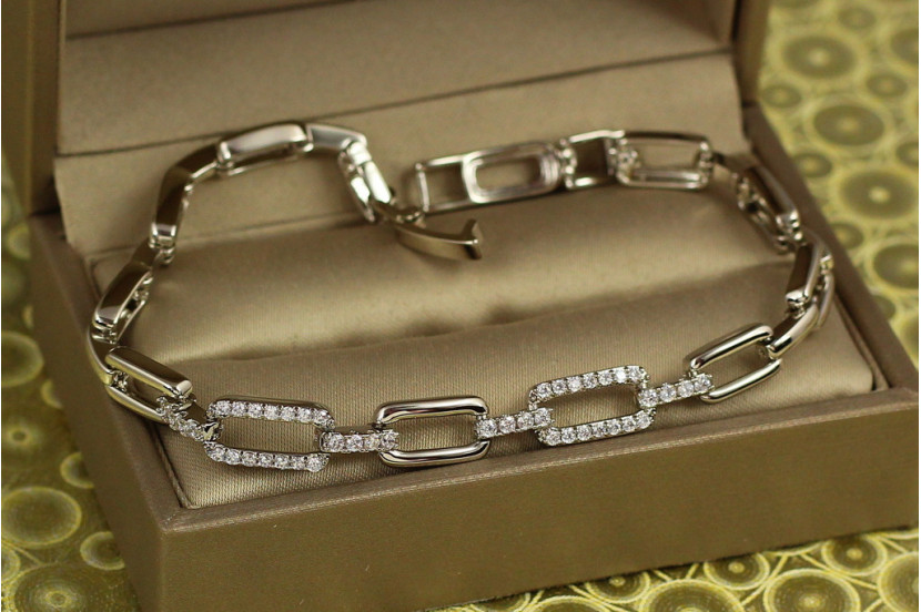 Браслет Xuping Jewelry перспектива 19,5 см 6 мм сріблястий