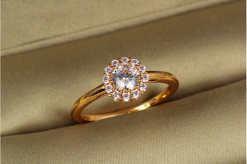 Кільце Xuping Jewelry Асоль р 18 золотисте