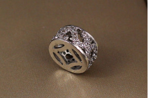 Кулон шарм Xuping Jewelry хвиля 11 мм сріблястий