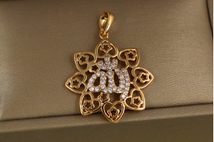 Кулон Xuping Jewelry мусульманський Сонце Ісламу 2,8 см золотистий