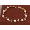 Браслет Xuping Jewelry перлинна лиана 21 см 8 мм золотистий