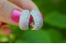 Сережки Xuping Jewelry широкі кільця на п'ять доріжок з каменів 1.8 см сріблясті