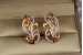 Сережки Xuping Jewelry Рококо з родієм 2,5 см золотисті