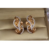 Сережки Xuping Jewelry Рококо з родієм 2,5 см золотисті