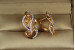 Сережки Xuping Jewelry Рококо з родієм 2,5 см золотисті