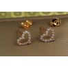Сережки гвоздики Xuping Jewelry серце обідок 10 мм золотисті