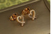 Сережки гвоздики Xuping Jewelry серце обідок 10 мм золотисті