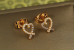 Сережки гвоздики Xuping Jewelry серце обідок 10 мм золотисті