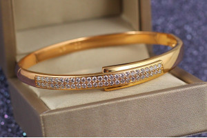 Браслет бенгал Xuping Jewelry Оріон 60 мм на руку від 17 до 19 см золотистий