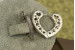 Сережки Xuping Jewelry серце одна доріжка з бортиками 2 см сріблясті