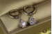Сережки підвіски Xuping Jewelry фіаніти в кубику 6 мм 2.3 см сріблясті