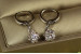 Сережки підвіски Xuping Jewelry фіаніти в кубику 6 мм 2.3 см сріблясті