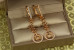Сережки підвіски Xuping Jewelry Вензель 3,3 см золотисті