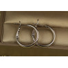 Сережки кільця Xuping Jewelry гладкі 1,7 см сріблясті