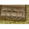 Сережки кільця Xuping Jewelry гладкі 4 см сріблясті