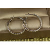 Сережки кільця Хuping Jewelry кручений джгут 2,5 см золотисті