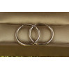 Сережки кільця Xuping Jewelry 1,7 см сріблясті