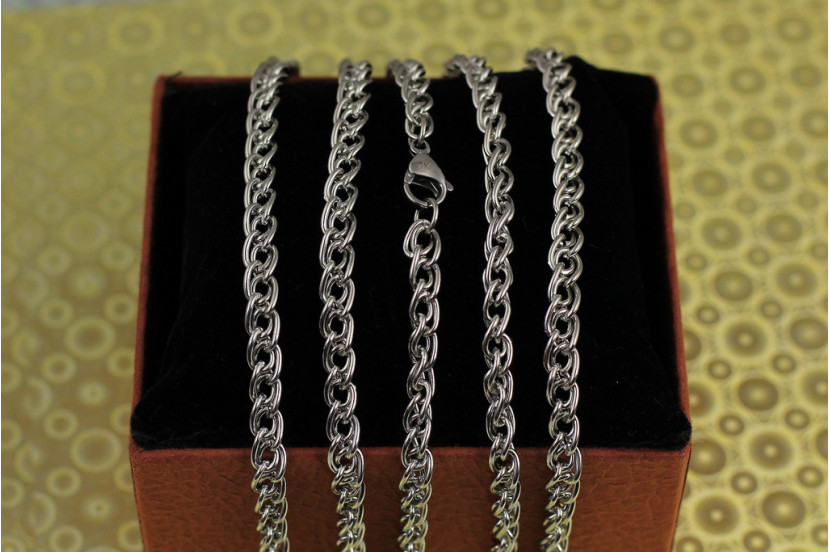 Ланцюг Xuping Jewelry вісімка 60 см 5 мм сріблястий