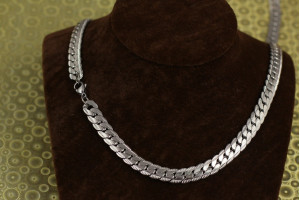 Цегла Xuping Jewelry щільна панцирна з огранюванням 50 см 8 мм сріблястий