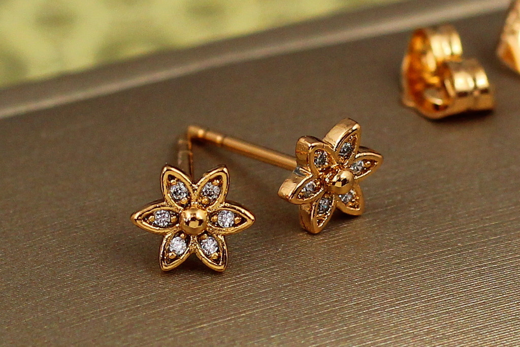 ジュエリー Сережки гвоздики Xuping Jewelry ала квіточка 7 мм золотисті